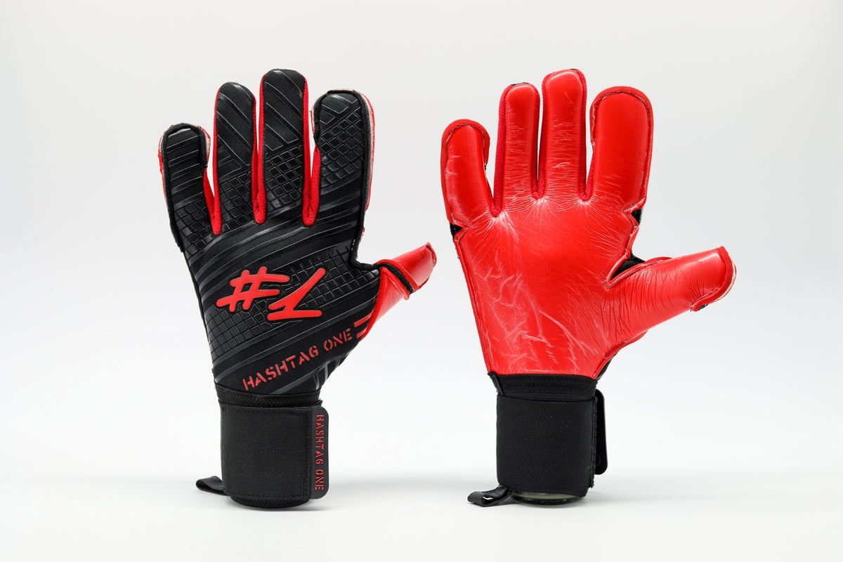 ENDBOSS BLACK RED｜ゴールキーパーグローブ ロールネガティブカット